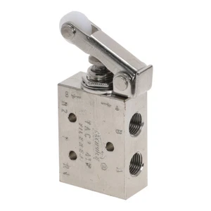 Silver Tone Air Pneumatic 2 Position 5 Way Toggle Switch Valve TAC2-41P - Imagen 1 de 2