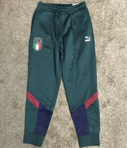 Puma Italy Euro 2020 FIGC Iconics MCS Green Pants 756662-02 Men Size XXL NWT Cover