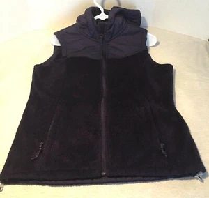 Live for Life Deep Purple Fleece Zip Vest Hooded Jacket Women’s Medium - Picture 1 of 12