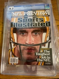 September 7, 2009 Aaron Rodgers Green Bay RC First Sports Illustrated CGC 9.2 - Picture 1 of 2