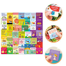  60 Pcs Cartoon Joke Cards Game Mini Lunchbox for Kids Child Encourage