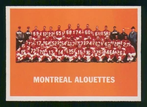 TARJETA DEL EQUIPO MONTREAL ALOUETTES 1964 TOPPS CFL 64 Nº 49 Ex+ 75662 - Imagen 1 de 2