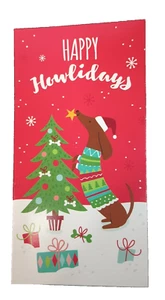 Happy Howlidays Dachshund Money or Gift Holder Cards 4 Count with Envelopes - Picture 1 of 4