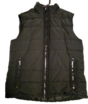 Chaleco Kenneth Cole Para Hombre Talla 44 Grande Negro Cremallera Mezcla de Lana Foto 1 de 4