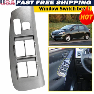 Cubierta del bisel de control del interruptor de la ventana del panel de la puerta se adapta a Matrix Pontiac Toyota Vibe Foto 1 de 4