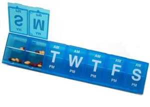 Jumbo Once or Twice a Day Pill Organizer 376 2 PACK - Picture 1 of 2