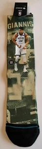 Stance Socks Giannis Antetokounmpo L Socks Milwaukee Bucks Stance NBA New - Picture 1 of 2