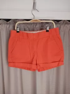 J Crew Orange Cotton Broken In Chino Shorts Size 00 - Picture 1 of 4