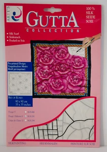 Foulard en soie, collection ARTY'S Gutta, LIT DE ROSES 90 x 90 cm, Pongé 8 - Photo 1/5