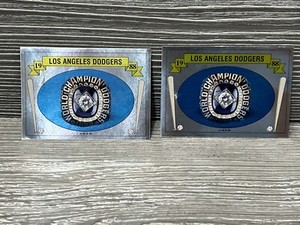 Two 1990 Panini Baseball Dodgers Championship Ring Stickers Vintage MLB