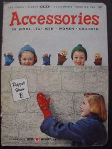 COATS & CLARK’S Booklet 290: ACCESSORIES in Wool – vintage American pattern book - Picture 1 of 7