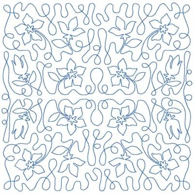 Free Motion Flowers 10 Machine Embroidery Designs CD in 8 sizes