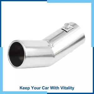 Universal Pack(1) Car Curved Exhaust Tail Muffler Tip Pipe Fit 0.75" to 1.5" - Foto 1 di 7