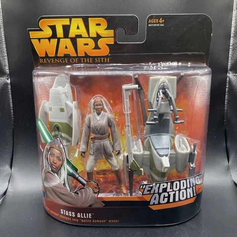Star Wars Revenge of the Sith STASS ALLIE WITH BARC SPEEDER Hasbro 2005 SEALED Cover