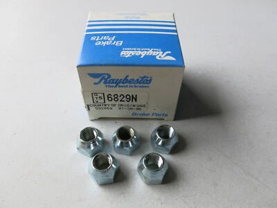 Raybestos 车轮螺母 6829N 适合普利茅斯雪佛兰道奇三菱丰田 1980 - 2014 — 第 1/2 张图片