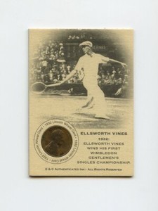 #LK.1245 ELLSWORTH VINES 1932 Wheat Penny Insert Trade Card RARE