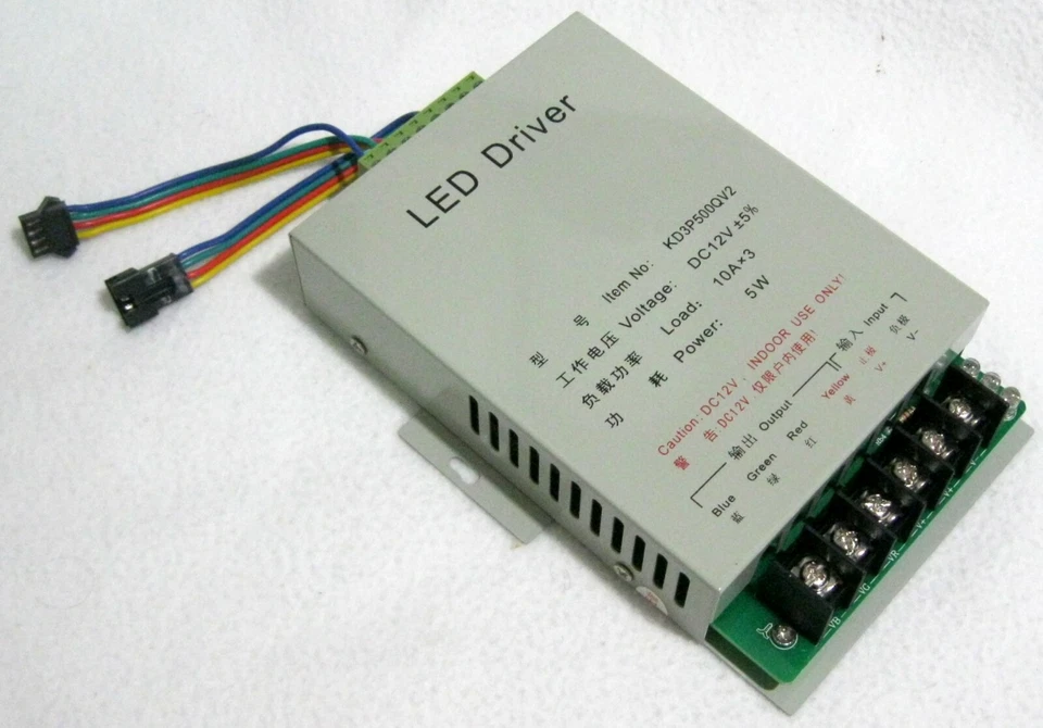 KD3P500QV2 RGB LED Driver Strip 3-Channel 360W Extender Indoor DC12V 30A 3x10A  - Image 1 of 4