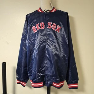 Boston Red Sox Satin Jacket Mitchell And Ness Blue Red Men's 3XLT NWT - Picture 1 of 11