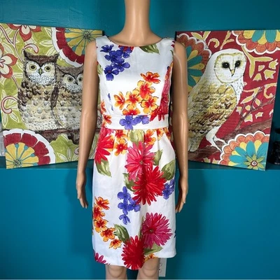 Vestido XOXO Juniors Talla 5 Sin Mangas Floral Funda Blanco Multicolor Fiesta de Verano Foto 1 de 4