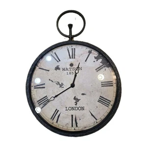 Riesige Größe 24" Vintage Bahnhof Eisenbahn funktionale Wanduhr Wohndeko LESEN - Bild 1 von 12