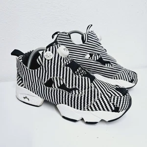Scarpe da ginnastica Reebok Instapump Fury OG nere bianche zebrate taglia UK 7 EU 40,5 DV7305 - Foto 1 di 23