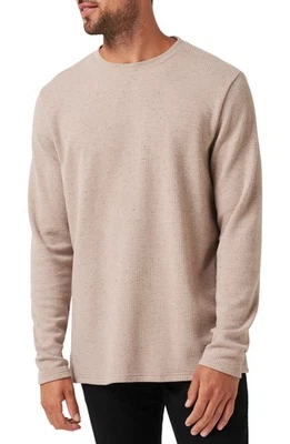 $140 Travis Mathew Men's Cloud Waffle Crew Shirt - Oxford Tan - Small - New Tag - Image 1 of 4