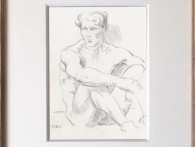 Dibujo desnudo boceto desnudo Francis Campbell Boileau Cadell decoración años 30 escocés Foto 1 de 4