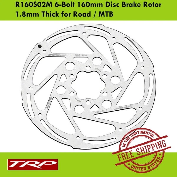 Rotor de freno de disco TRP R160S02M 6 pernos 160 mm - 1,8 mm de grosor para carretera/MTT Foto 1 de 4