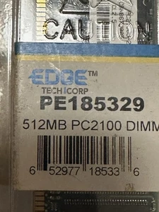EDGE Memory PC-2100 256 MB 266 MHz DDR SDRAM Memory (PE185329) New - Zdjęcie 1 z 11