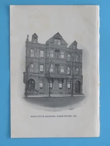 Impresión original de 1903: Executive Mansion Harrisburg Pennsylvania 5-1/2"x8" - Imagen 1 de 2