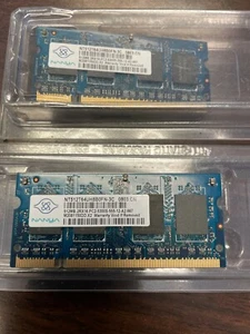 Lot of 2 NEW NT512T64UH8B0FN-3C Nanya 512MB PC2-5300S Memory Modules - Picture 1 of 2