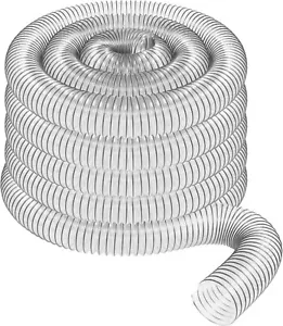 Tubo raccolta polveri PVC resistente 4" x 50' Ultra Flex Clear Vue - Foto 1 di 6
