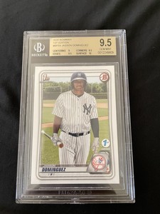 2020 Bowman 1st Edition Jasson Dominguez RC #BFE8  BGS 9.5