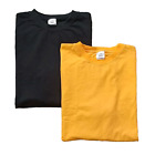 Camber T Shirt Mens XL Black Yellow Thick Solid Heavyweight Crew USA Lot Of 2