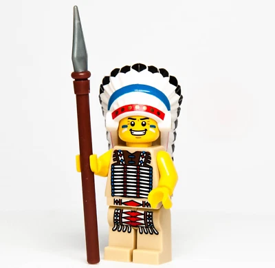 LEGO CMF Series 3 Minifigure- Tribal Chief (col03-3) 8803 Indian Native Western - Image 1 of 4