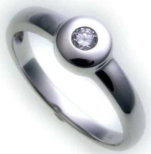 Anillo de mujer oro blanco real 333 con circonitas oro calidad barata anillo de mujer nuevo - Imagen 1 de 4