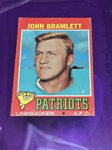 ๐ 1971 Topps JOHN BRAMLETT Patriots #223 Football Cards - Picture 1 of 2