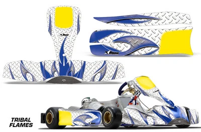 Go Kart Graphic Decals Stickers For Tony Kart M6 TRIBAL U W - image 1 of 2