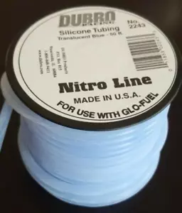 DUBRO Racing Silicone Nitro Fuel Line - Translucent Blue - BY THE FOOT #2243 - Picture 1 of 1