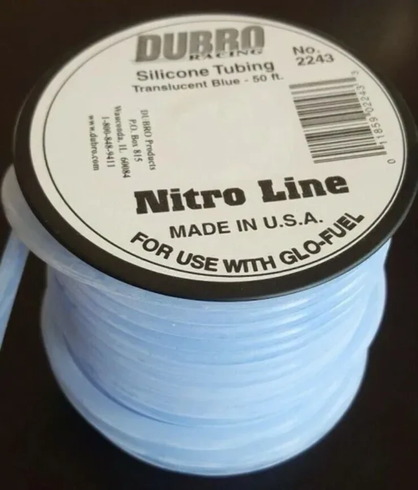 DUBRO Racing Silicone Nitro Fuel Line - Translucent Blue - BY THE FOOT #2243 - Image 1 of 1