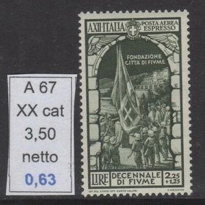 Fiume lire 2.25 posta aerea espresso nuovo gomma integra mnh - Imagen 1 de 1