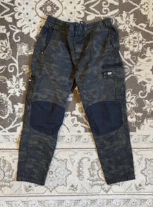Cat Caterpillar Men Night Camo Utility Work Cargo Pants Men 36x30 Tapered - Picture 1 of 6