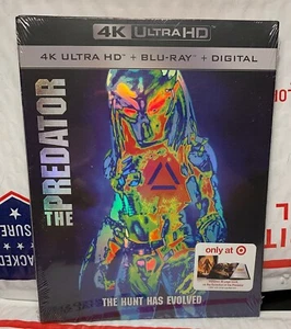 NEW THE PREDATOR 2018 4K UHD+BLU-RAY+DIGITAL HD+36 PG DIGIBOOK! TARGET EXCLUSIVE - Picture 1 of 5