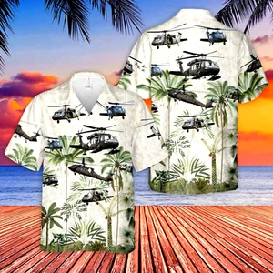 US Army Sikorsky UH-60 Black Hawk Hawaiian Shirt - Picture 1 of 2