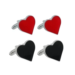 Valentine Heart Cufflinks | Valentines Gift, Wedding Cuff Links, Groomsmen Gifts - Picture 1 of 5