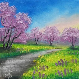 Ukrainian Artist Landscape Spring Original Oil Painting Wall Art Home Decor Gift - Picture 1 of 24