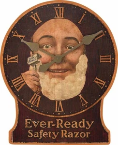 Ever Ready Safety Razor Faux Clock Laser Cut Metal Sign (not real clock) - Picture 1 of 1