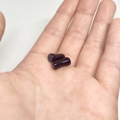 SALE - Blue Goldstone Double Flare Plugs 8g - 2" - Image 1 of 3