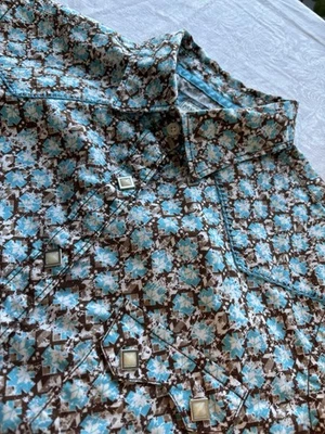 Panhandle Rough Stock Shirt Women S  Diamond Pearl Snap Western - Image 1 of 4