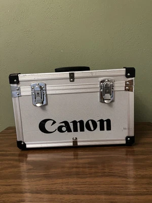 Объектив Canon, жесткий чехол для багажника камеры металлические замки + объективы, аккумуляторы, адаптировать - Изображение 1 из 4